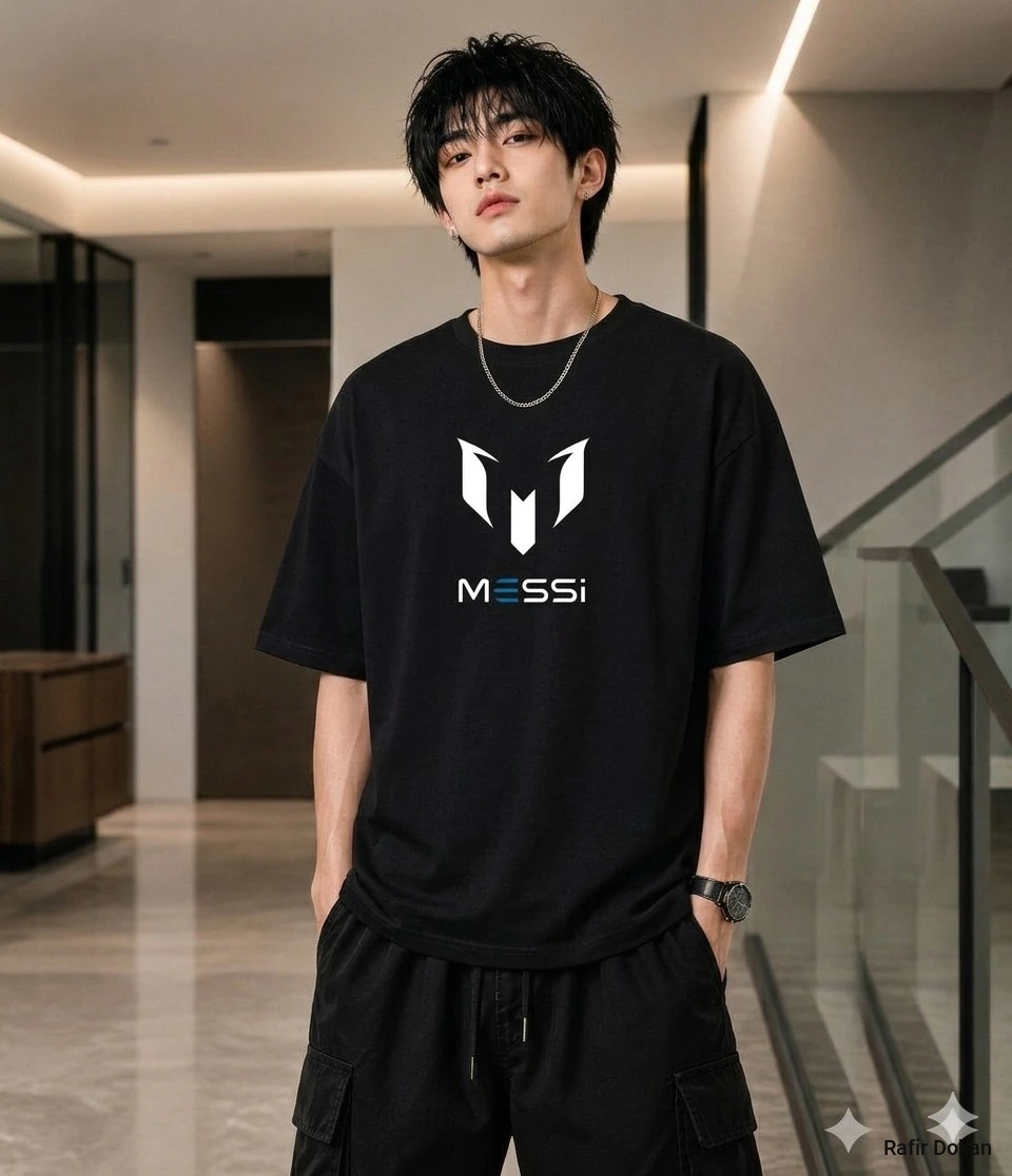 Messi Stylish Drop Shoulder T Shirt