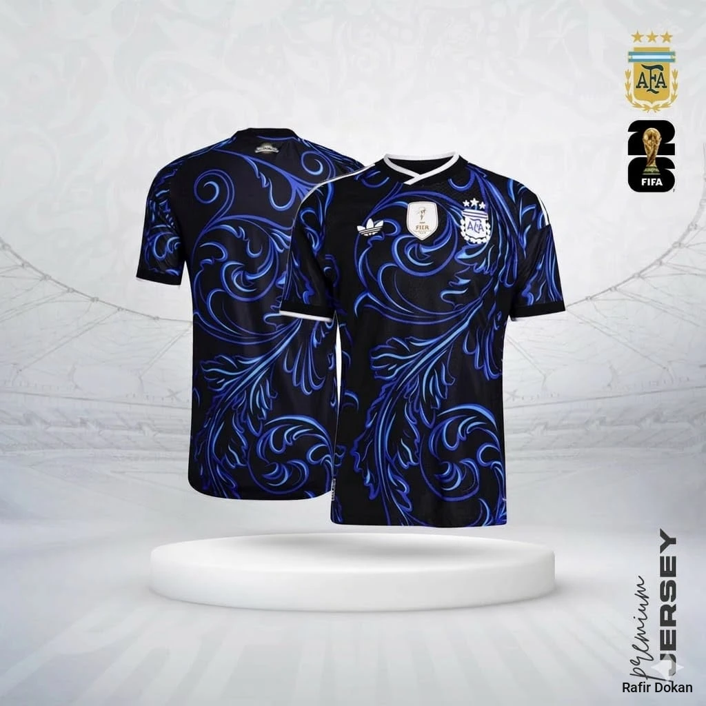 Argentina World Cup 2026 Printed Jersey - Messi Fan Replica Shirt